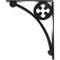 Ekena Millwork Crawley Wrought Iron Bracket, (Triple center brace), Antiqued Silver 2"W x 10"D x 12"H BKTM02X10X12TCRASV - alternate 5